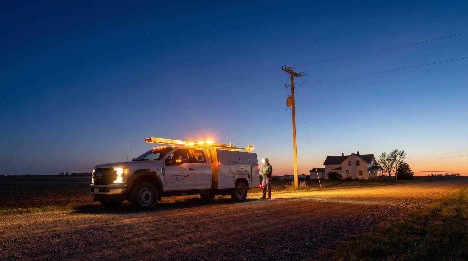 Emergency Truck Night installed by Bright Haven Electric in Minnesota.