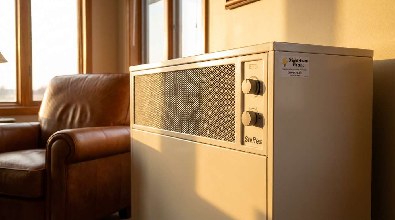 Steffes ETS room unit in a living room